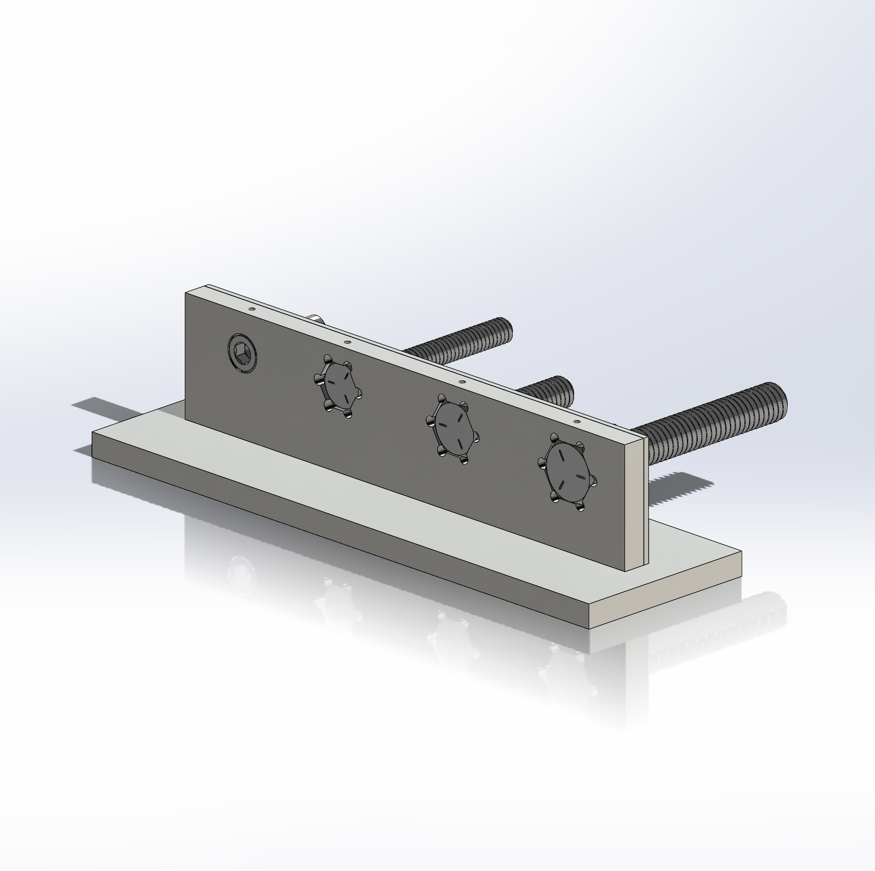 SolidWorks assembly CAD model I created of the fixture